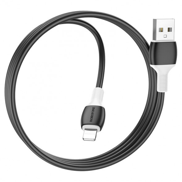 Кабель USB to Lightning BX84 Rise 3.0A 1метр для iPhone (Черный)