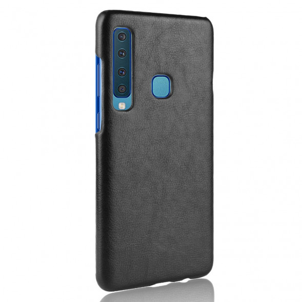 Чехол Litchi Texture под кожу для Samsung Galaxy A9 (2018) (черный)