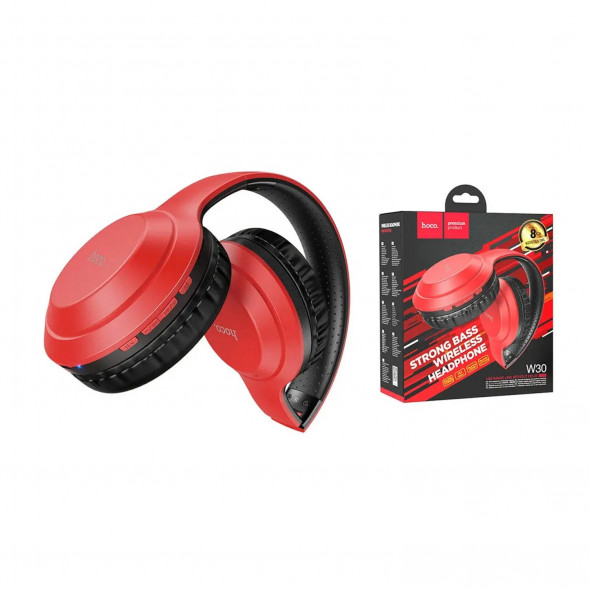 Беспроводные наушники Bluetooth HOCO W30 Fun (красный)