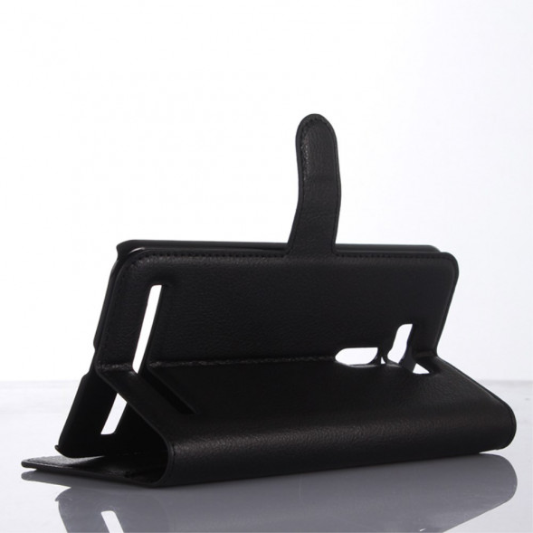 Чехол книжка с визитницей для Asus Zenfone 2 Laser ZE601KL (Черный)