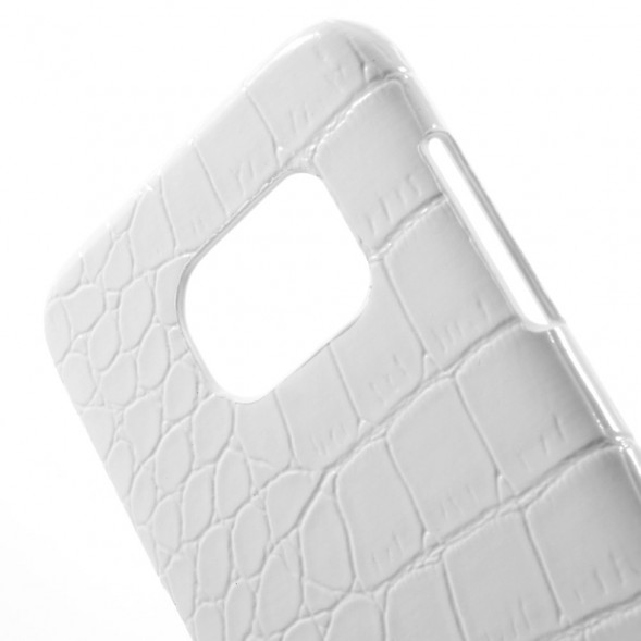 Чехол накладка под крокодиловую кожу для Samsung Galaxy S7 Edge G935 (Белый)