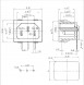AC-020 Разъем питания 220В гнездо на панель