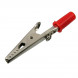 8-0033 red Зажим &quot;Крокодил&quot; с изолятором 15А 55мм (красный)