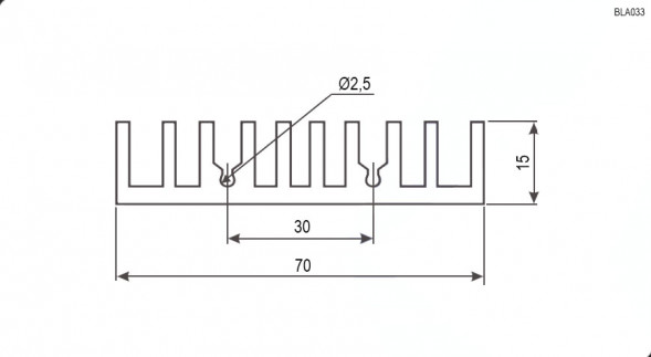 BLA033-50 Радиатор ребристый (черный)