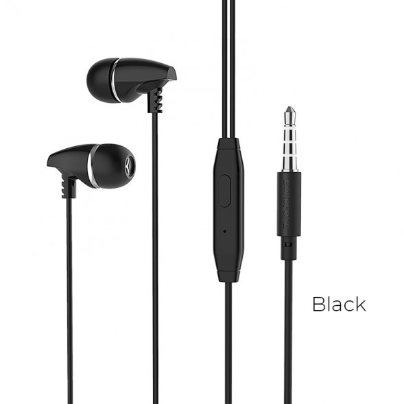 Наушники, гарнитура Borofone BM25 Sound edge с микрофоном (Черный)