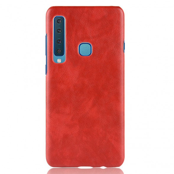 Чехол Litchi Texture под кожу для Samsung Galaxy A9 (2018) (красный)