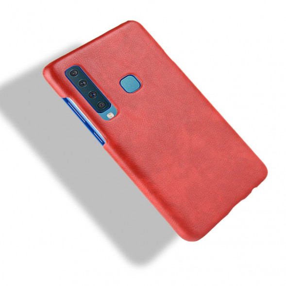 Чехол Litchi Texture под кожу для Samsung Galaxy A9 (2018) (красный)