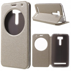 Чехол с окном информации для Asus Zenfone 2 Laser ZE601KL (Золотистый)