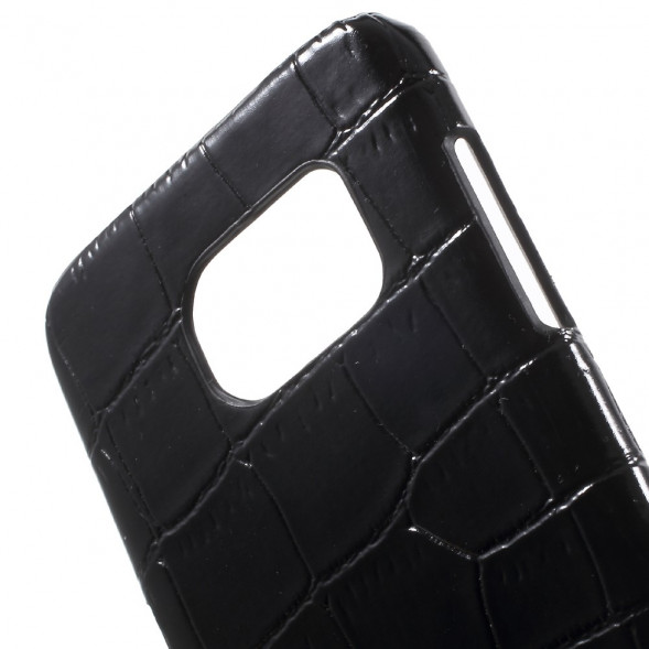 Чехол накладка под крокодиловую кожу для Samsung Galaxy S7 Edge G935 (Черный)