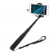 Алюминиевый выдвижной монопод селфи с 3,5 мм аудио кабелем для iPhone 6, 6s, 5s, 5, GoPro (Черный)