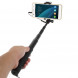 Алюминиевый выдвижной монопод селфи с 3,5 мм аудио кабелем для iPhone 6, 6s, 5s, 5, GoPro (Черный)