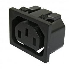 AC-021 Разъем питания 220В гнездо на панель