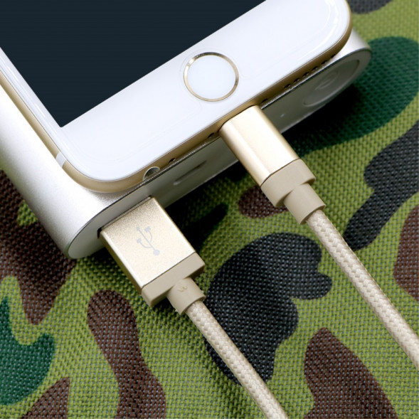 Плетенный кабель зарядки для Apple iPhone, iPad, iPod