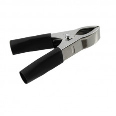 8-0035 black Зажим "Крокодил" с изолятором 15А 50мм (черный)