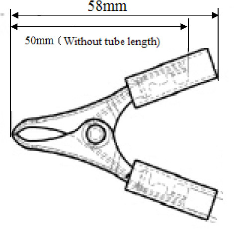 8-0035 black Зажим &quot;Крокодил&quot; с изолятором 15А 50мм (черный)