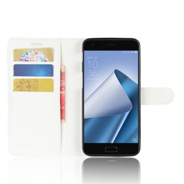 Чехол с визитницей для Asus ZenFone 4 ZE554KL (белый)