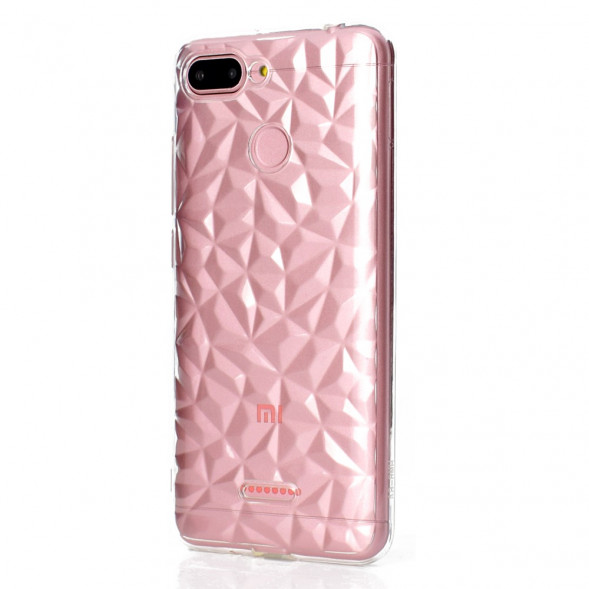 Чехол силиконовый для Xiaomi Redmi 6 с узорами (прозрачный)