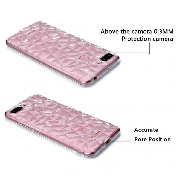 Чехол силиконовый для Xiaomi Redmi 6 с узорами (прозрачный)