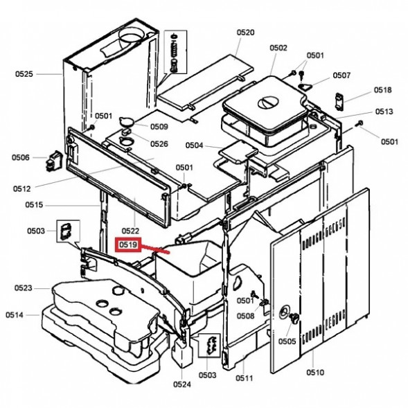 00490228 Контейнер для отработанного кофе Bosch серии TCA6 (КОНТ002)