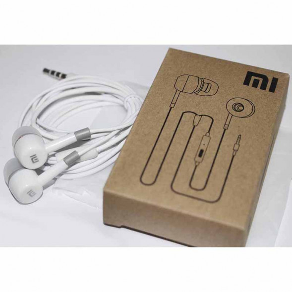 Гарнитура наушники 3,5 MI вакуумные (белый)