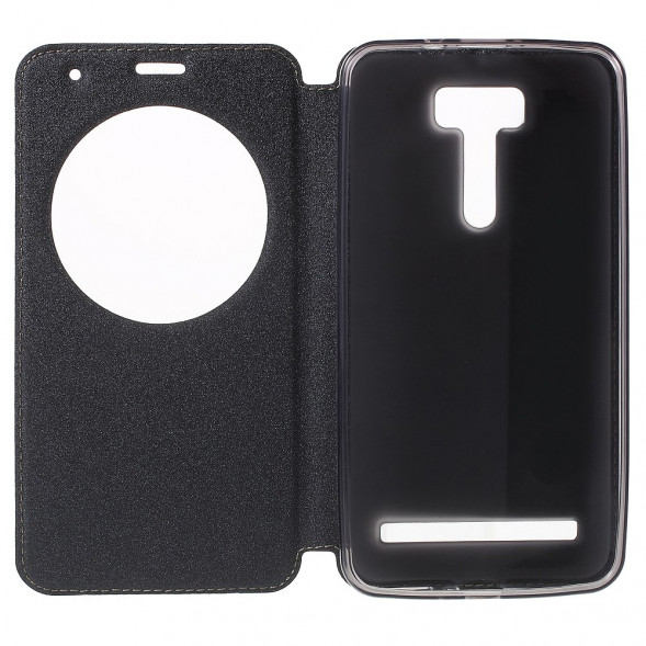 Чехол с окном информации для Asus Zenfone 2 Laser ZE601KL (Черный)