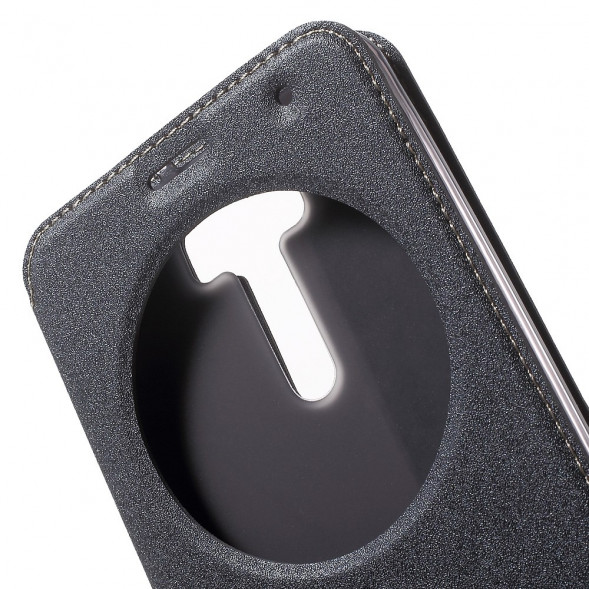 Чехол с окном информации для Asus Zenfone 2 Laser ZE601KL (Черный)