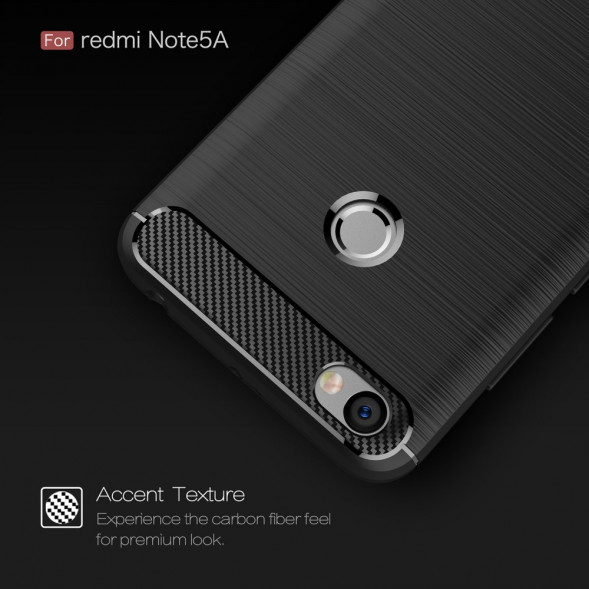 Чехол Carbon Fiber для Xiaomi Redmi Note 5A (черный)