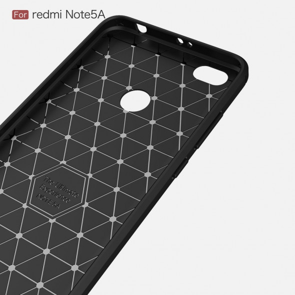 Чехол Carbon Fiber для Xiaomi Redmi Note 5A (черный)