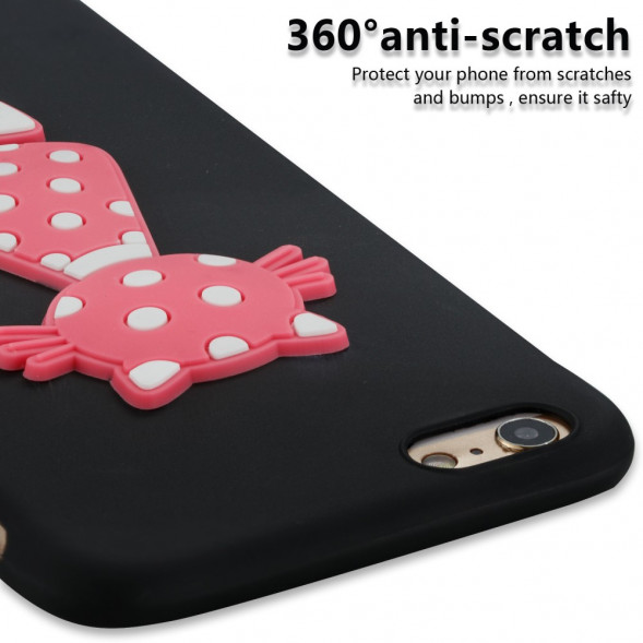 3D Чехол накладка с кошкой для iPhone 6 / 6S (черный)