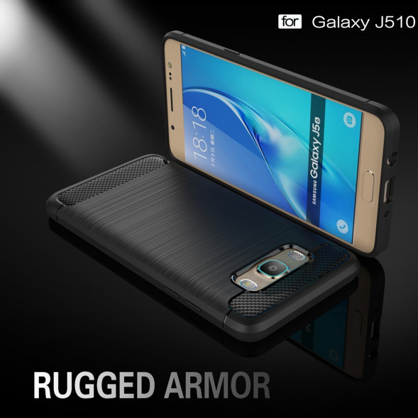 Чехол Carbon Fibre для Samsung Galaxy J5 (2016) SM-J510F (черный)
