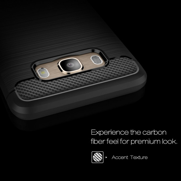 Чехол Carbon Fibre для Samsung Galaxy J5 (2016) SM-J510F (черный)