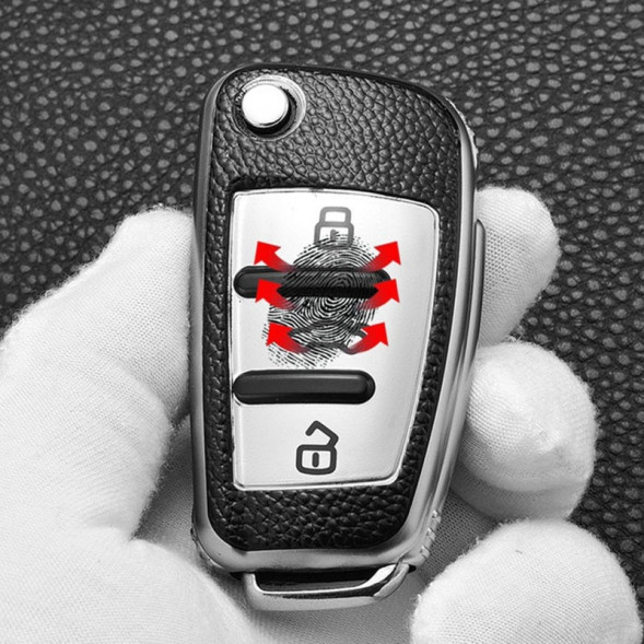 Чехол для ключа Audi C6 R8 A1 A3 Q3 A4 A5 Q5 A6 S6 A7 B6 B7 B8 8P 8V 8L TT RS (Серебристый)
