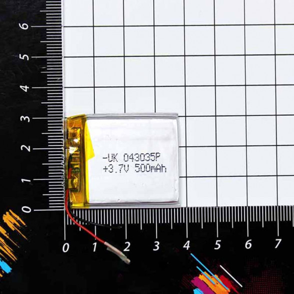 37X30X3.5mm 3.7V 500mAh Литий-полимерный аккумулятор