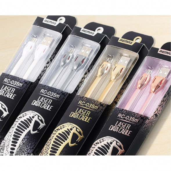Кабель USB micro Remax Laser для смартфонов (Серебристый)