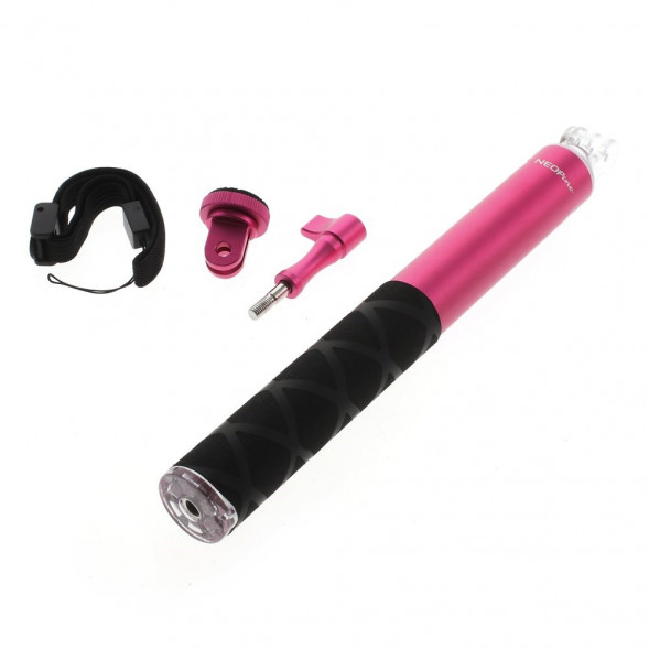 Алюминиевый мини монопод Neopine для GoPro Action Camera (СС-3) (Розовая)