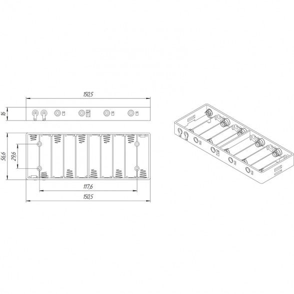 BH3101 AA 10x1 Батарейный отсек