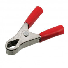 8-0036 red Зажим "Крокодил" с изолятором 15А 48мм (красный)