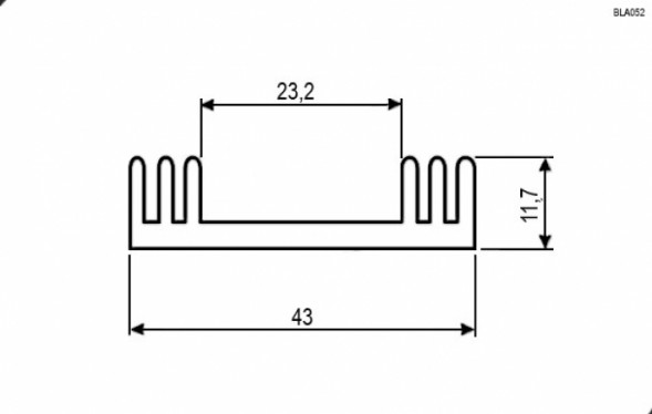 BLA052-25 Радиатор ребристый (черный)
