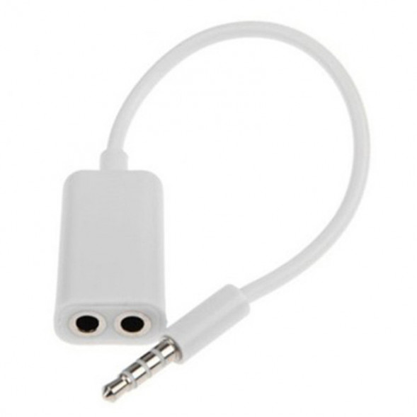 Двойной разветвитель AUX 3.5MM на 3.5MM (белый)