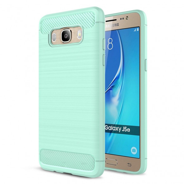 Чехол Carbon Fibre для Samsung Galaxy J5 (2016) SM-J510F (зеленый)