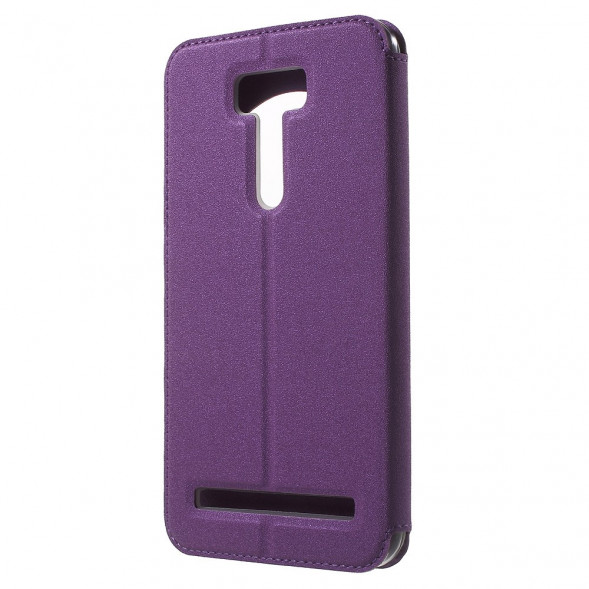 Чехол с окном информации для Asus Zenfone 2 Laser ZE601KL (Фиолетовый)