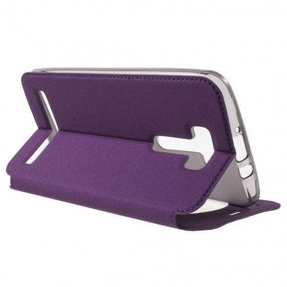 Чехол с окном информации для Asus Zenfone 2 Laser ZE601KL (Фиолетовый)