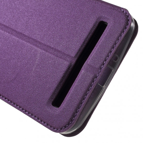 Чехол с окном информации для Asus Zenfone 2 Laser ZE601KL (Фиолетовый)