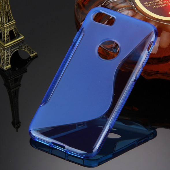 Антискользящий чехол накладка для iPhone 7 (Голубой)