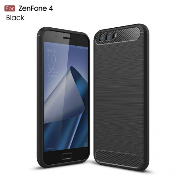 Чехол Carbon Fiber для Asus ZenFone 4 ZE554KL (черный)