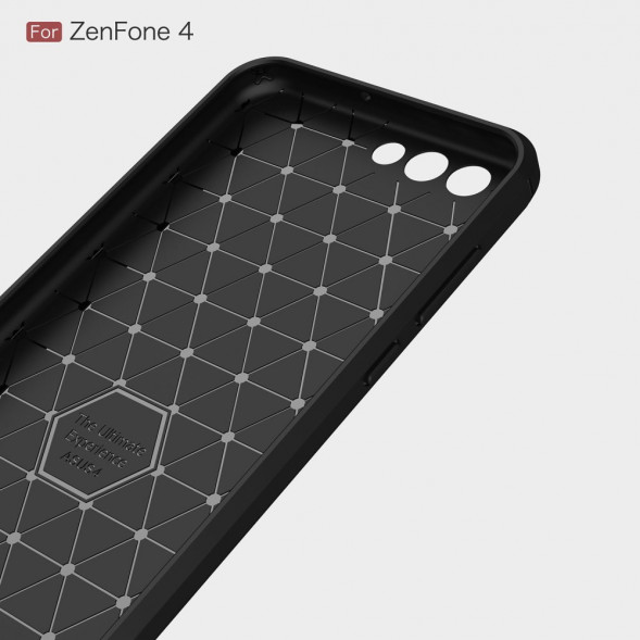 Чехол Carbon Fiber для Asus ZenFone 4 ZE554KL (черный)
