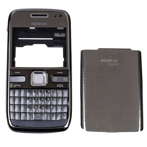 Корпус для Nokia E72 с клавиатурой (серый)