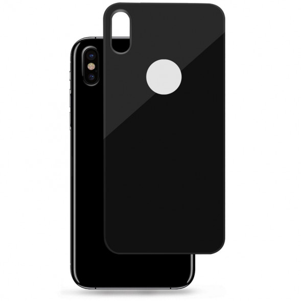 Стекло противоударное для iPhone X 2D глянцевое на заднюю крышку в техпаке