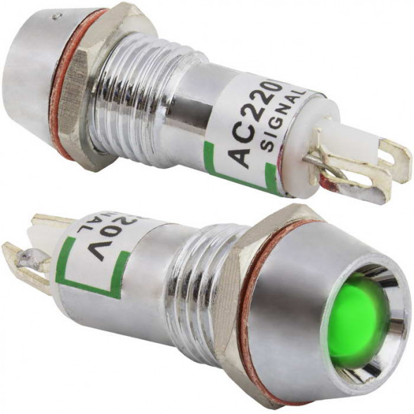 Светодиодная лампочка в корпусе L-616-G 220v (10mm)