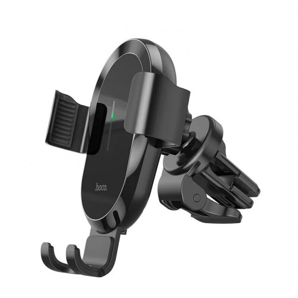 Держатель автомобильный с беспроводной зарядкой Hoco CA105 Guide для телефона (черный)